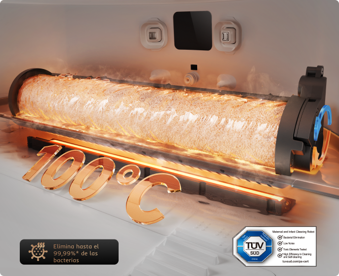 Dreame Aqua10 Ultra Roller Complete sistema ThermoHub limpia el rodillo a 100 °C para mantener la higiene