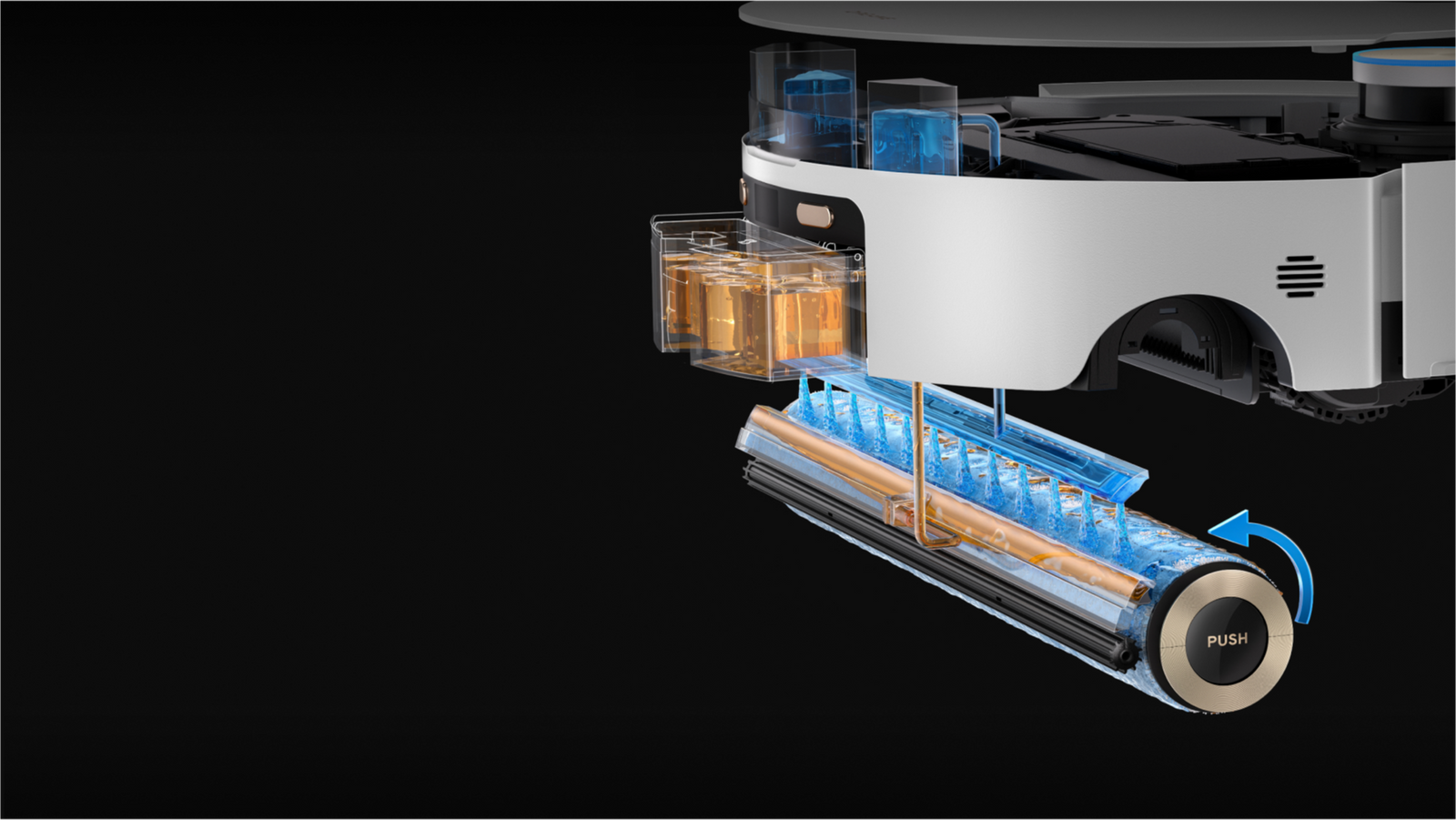 Dreame Aqua10 Ultra Roller Complete robot aspirador fregasuelos pulveriza agua limpia en tiempo real para un fregado más eficaz