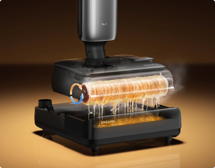 T16 Pro Heat brush self-cleaning with hot water